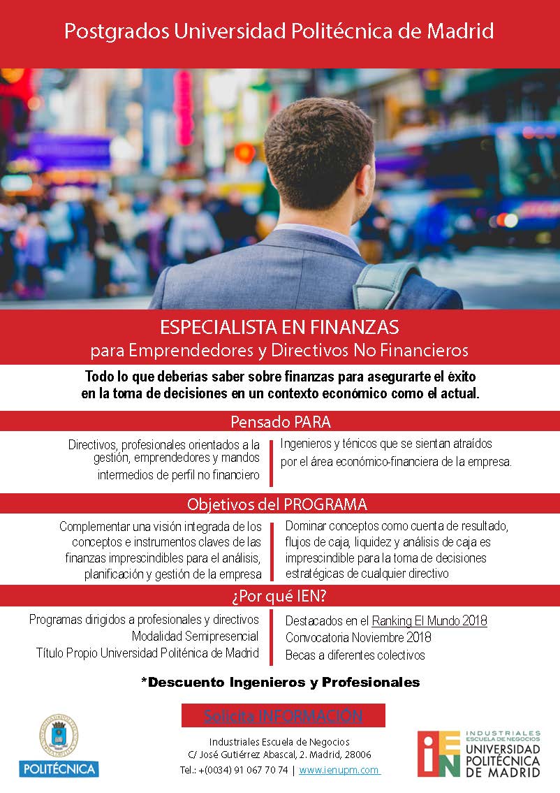 Especialista en Finanzas - 7  de marzo - Ultimos dias admision